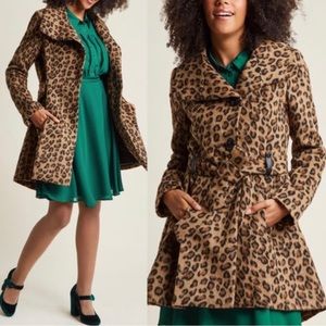 Steve Madden Leopard Animal Print coat Small